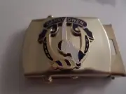 U.S MILITARY 7th CAVALRY GARRY OWEN INSIGNIA SOLID BRASS BUCKLE U.S.A MADE