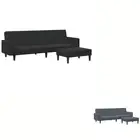 2-Seater Sofa Bed with Footstool Convertible Day Bed Couch Settee Velvet vidaXL