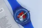 NEW Swatch Swiss Clownfish Blue Skeleton Dial White And Blue Watch SUON112 Rever