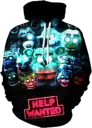 [BLYLUXU] Youth Hoodie Boys and Girls 3D Printed Pullover Sweatshirt Kids Cartoon Game Sport Hoodie, 5, Medium