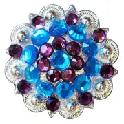 90HS 16 Hilason Western Berry Conchos Glass Rhinestones Bling 1.5" Cowgirl