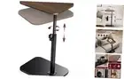 End Table C-Shaped Adjustable Pedestal Side Table Night Stand with 360°