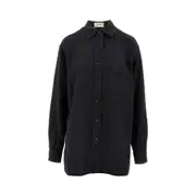 [THE ROW] THE ROW 'Nesson' linen shirt Woman 6 6 Black