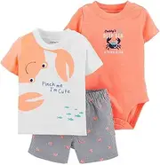 [Carter's] Baby Boys 3-pc. Crab Shorts Set