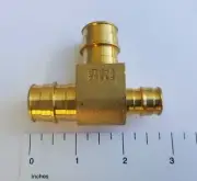 25 Pieces XFITTING 3/4" x 1/2" x 3/4" Pex A Tee, Expansion Tee, Lead Free Brass