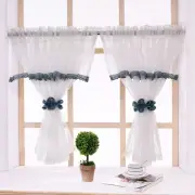 American Short Curtains Window Sheer White Tulle Curtain Room Bedroom Coffee