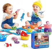 Toddler Montessori Toys for 1 Year Old - Cloth Fishing Game for Number Counting, Color Sorting, Shape Learning | Educational Toys, Learning Game Age 1-2, Birthday Gifts for 1 2 3 Year Boy Girl