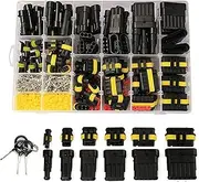 708PCS Automotive Electrical Connectors;Weather Pack Connectors Kit;1 2 3 4 5 6 Pin Waterproof Car Auto Electrical Wire Connector Plug Kit