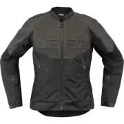 Icon Overlord3 Leather Womens Jackets Black XL 2813-1086