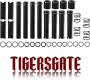 TIGERSGATE Gloss Black Complete Pushrod Cover Kit for Harley Twin Cam Models by Colony
