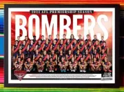 Framed 2023 ESSENDON BOMBERS AFL Poster - 84cm x 59.5cm x 3cm