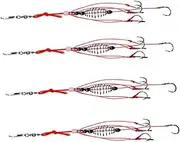BESPORTBLE 4PCS Carp Fishing Hooks with Spring Bait Feeder Durable Coarse Fishing Tackle Bait Hook Reusable Box