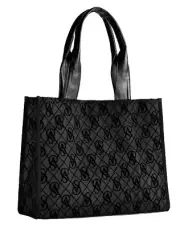 VICTORIA'S SECRET BLACK MESH LOGO TOTE BAG NEW WITH TAGS