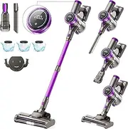 [Suafsu] Cordless Vacuum Cleaner 45000Pa 550W Battery Vacuum Cleaner - Up to 65 Minutes Running Time with LED Display and Anti-Tangle Brush for Pet Hair Hard Floors Carpet