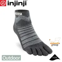 在飛比找蝦皮商城優惠-【INJINJI 美國 Outdoor戶外避震羊毛五趾短襪 