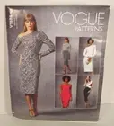 Vogue 1674 Easy Lined Dress w/ Bodice Variations Misses' 14-22 Pattern Uncut