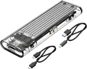 ORICO M.2 NVME Enclosure Adapter, USB 3.2 Gen 2 (10 Gbps), Transparent External