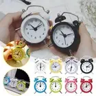 Mini Metal Twin Bell Alarm Clock Loud Clocks Vintage Analogue Table Bedside G7D4