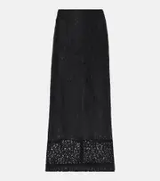 [Proenza Schouler] Proenza Schouler Jasmine floral lace maxi skirt AU 6 black