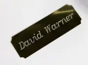 PERSONALISED PLAQUE MIRROR GOLD SILVER NAME DEEP METAL ENGRAVED