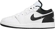[Nike] Big Kid's 1 Low White/Black-White (553560 132)