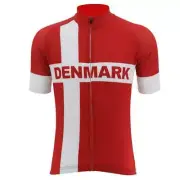 Mens Retro team DENMARK Cycling Jersey Bicycle Jersey Cycling Shirt Cycling Tops