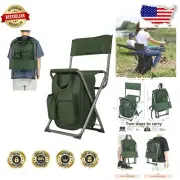 Portable Folding Cooler Chair with Cup Holder - Ideal for Outdoor Adventures