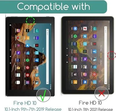 Glass Screen Protector for Amazon Fire HD 10 Tablet 10.1" (7th 2-Pack Tempered G