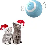 Cat Ball Toy for Indoor Cats, Smart Interactive Cat Toy with LED Light, Electric Rotating Smart Ball for Kitten and Adult Cats Playing, Durable and Safe. (Blue)