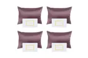 4PK Royal Comfort Pure Silk Pillowcase Single Pack Protector 51x76cm Malaga Wine