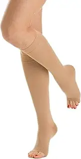 [Relaxsan] M2150A Soft Microfiber open-toe medical compression knee high socks - Class 2 (23-32 mmHg)