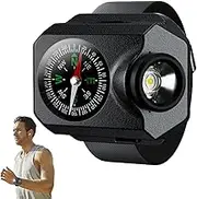 Wrist Torch- USB Rechargeable, Watch Light | Lightweight LED, Hands- Lamp, Outdoor Racing Equipment, Compass Safety Tool, Night Camp Accessory