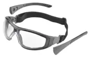 Delta Plus Elvex Go-Specs II Safety Glasses with Strap Clear Anti-Fog/Scratch Re