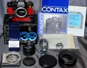 CONTAX 139 50th anniversary gold badge lizard skin Planar 50mm etc. rare Unused