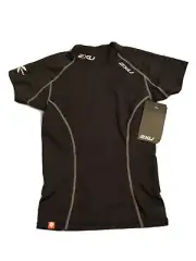 2xu Womens Compression Top Medium Short Sleeve Black Activewear Gym Exercise Run