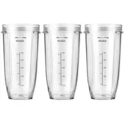 3-Pack 24oz Ninja Blender Cups, Blender Replacement Parts Compatible with Nin...