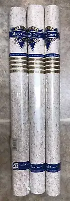 3 Rolls Magic Cover Granite Sand Self Adhesive Decorative Covering 6' x 18" NEW