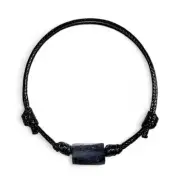 Black Tourmaline Adjustable Cord Bracelet for Men and Women Protection Jewelr...