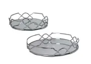 Silver Mirror Round Tray - 2 Sizes Available