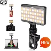 APEXEL 40 LED HighPower Video Light with Front & Back Clip Adjusted 2 Light Mode