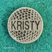 Personalized Metal Golf Ball Marker for Kristy