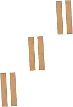 Cabilock 3sets Natural Cork Board Strips Frameless Memo Board Strips Office Bulletin Self-Adhesive Cork Multi-Purpose 2pcs*3