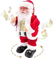 Twerking Santa Claus,Booty Shaking Walking Circle Santa Claus Singing and Dancing Musical Christmas Toys Animated Santa Claus Figurines-Spanish Song