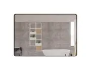 900/1200mm 45mm ABS Gold/Black/Brushed Nickel Framed Plain Rectangle Square Wall Mounted Mirror Only