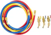 Beatifufu Set of 3 Adding Tubes for Car Ac R12 R22 R134a Charge Hose Ball Valves