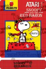 Replacement Game Cartridge Label - Snoopy and the Red Baron for Atari 2600