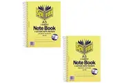 2x Spirax No.572 A5 3 Subject School Uni 300 Pages Notebook 21cm w Note Pockets