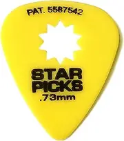 Everly Star Guitar Picks | 72 Pack | .73mm | Yellow