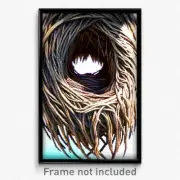 Pixel Art Poster - Wavy Nest (8 Bit Psychedelic Trippy Weird Video Game Print)