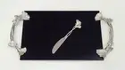 Michael Aram Ginkgo Large Cheese Board and Knife 132091 Granite Black